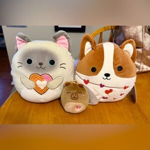 NWT, 3- Squishmallows Valentine’s Day 2026 Plush: Reginald, Felton, Lijjian